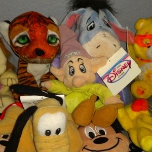 Disney lot plush precious moments carebear ty .